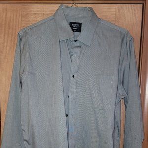 Nordstrom Men’s Dress Shirt  Gray 17" x 36"/37" Trim Fit